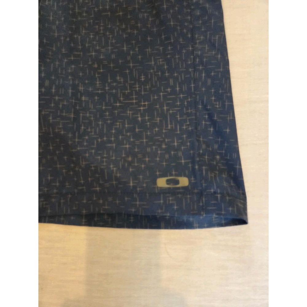 Oakley Shorts Mens Golf Performance Shorts Size 36 Flat Front Blue With Gray - Picture 3 of 8